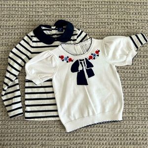 Janie and Jack Two Girls Tops Size 4 & 5